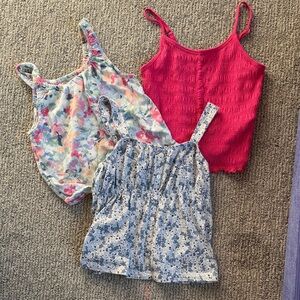 Abercrombie kids Floral and Pink Tank Top Trio